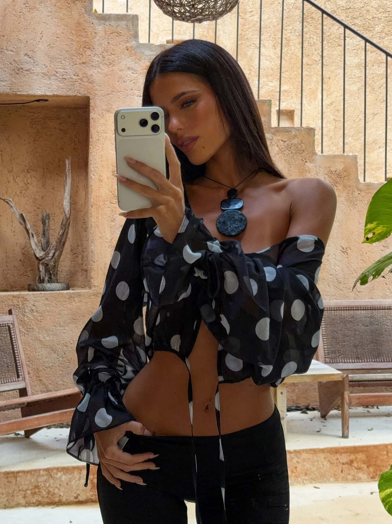 REVI TOP BLACK POLKA DOT - Image 2