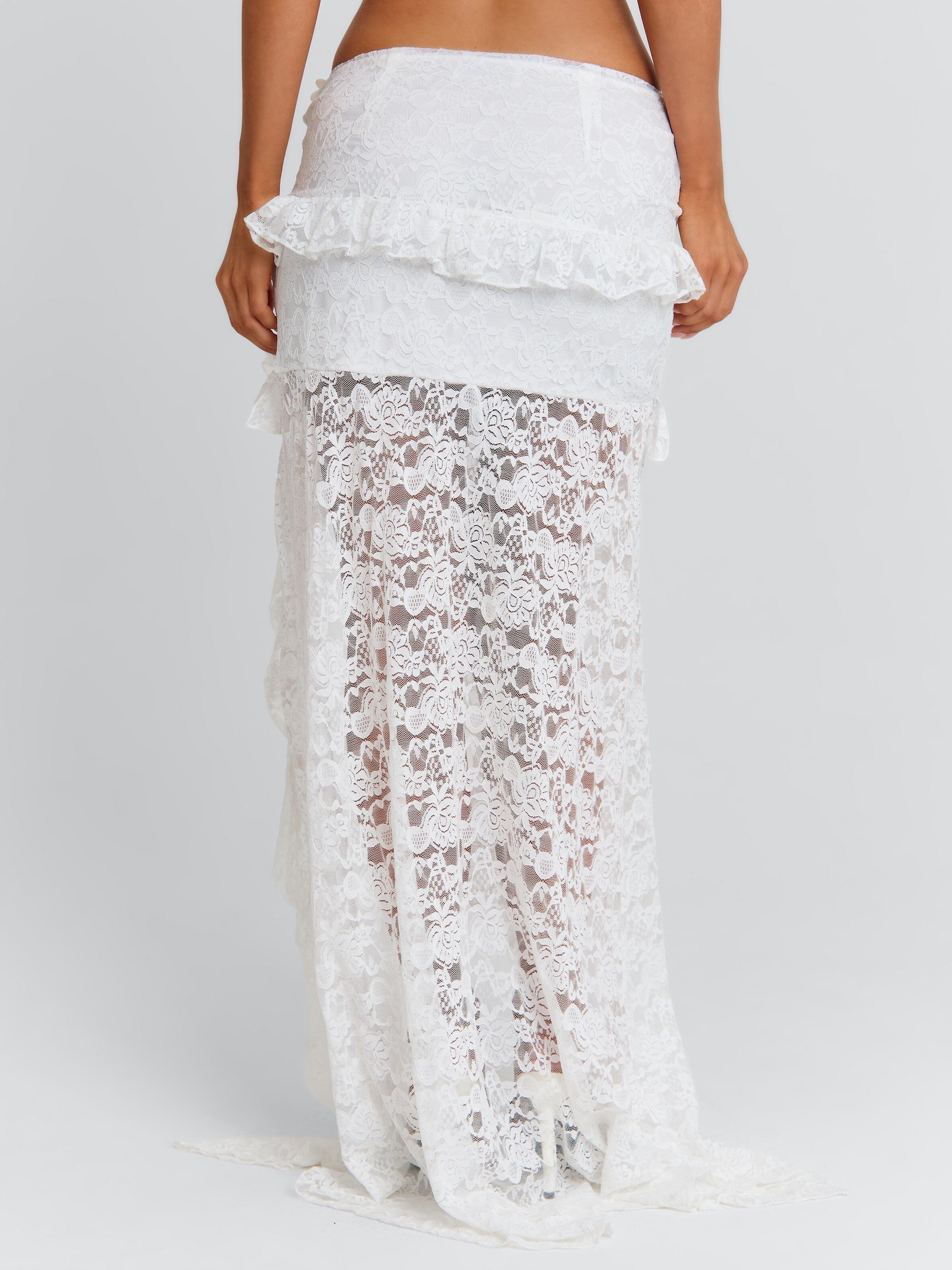 RIVANA MAXI SKIRT WHITE - Image 8