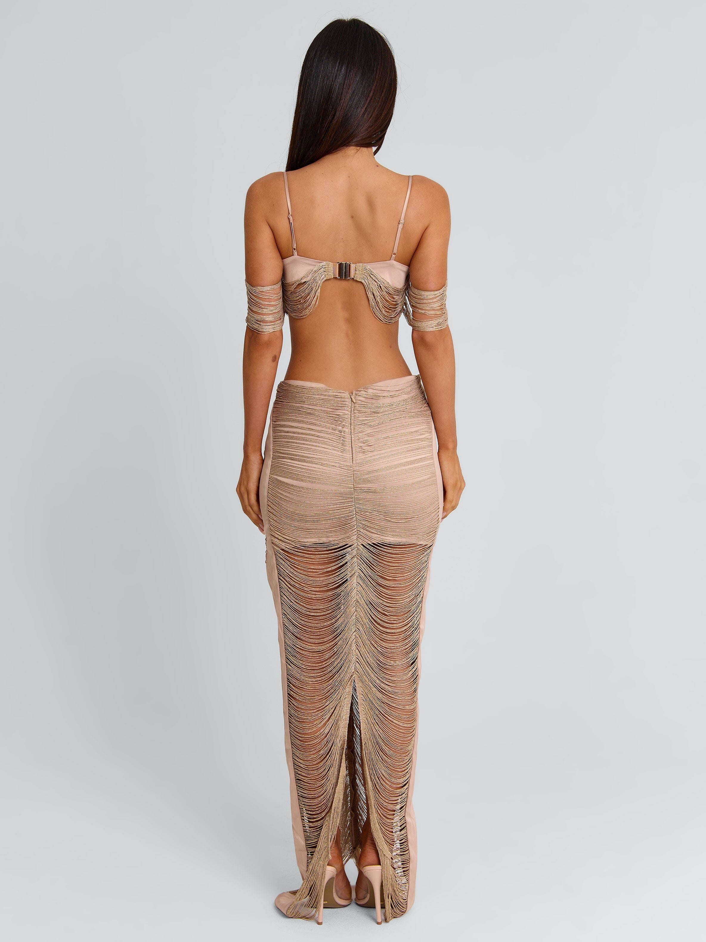 ROWAN MAXI SKIRT GOLD - Image 6