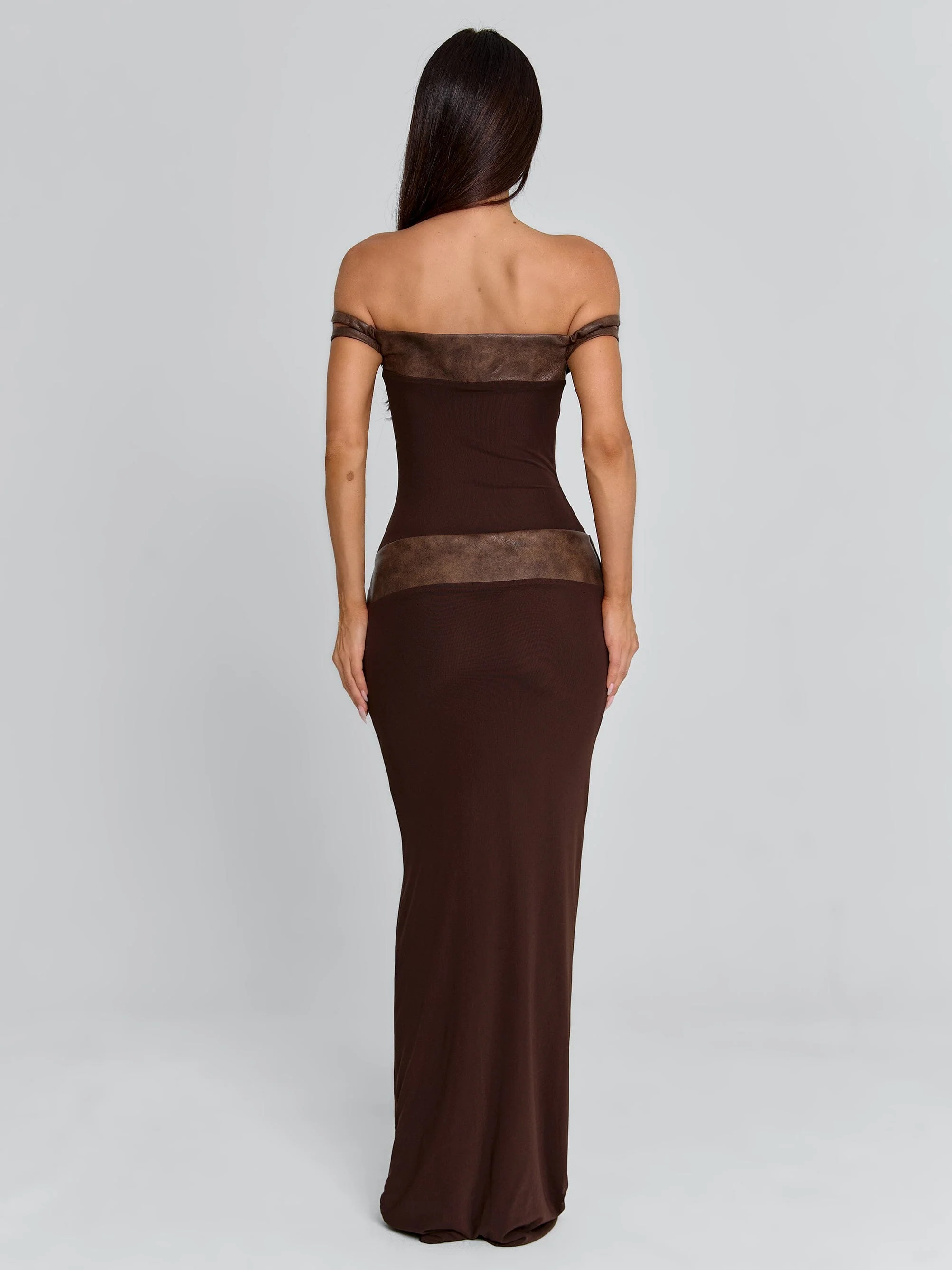 ROZIA MAXI DRESS BROWN - Image 7