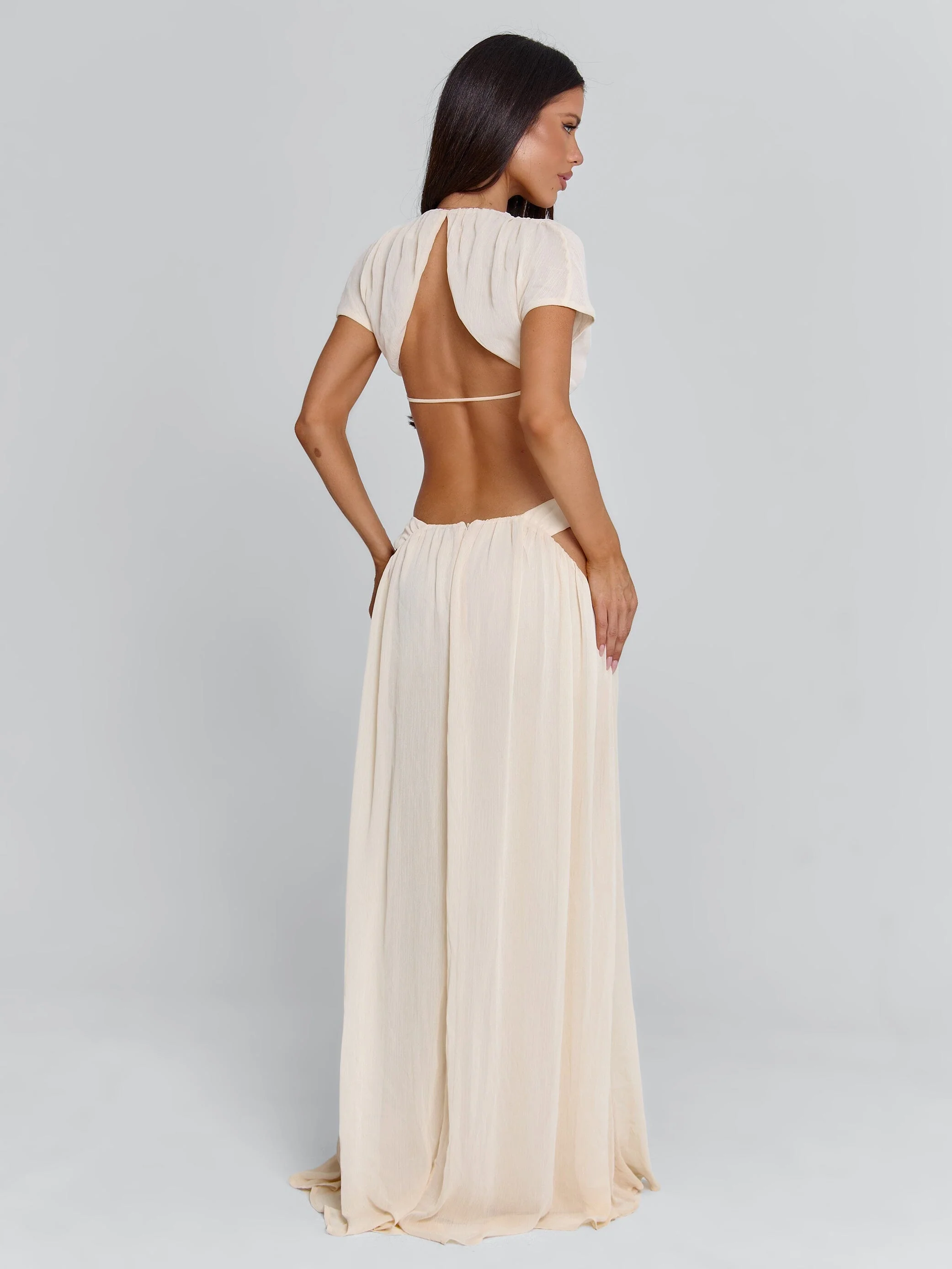 SOLEIA MAXI SKIRT CREAM - Image 8
