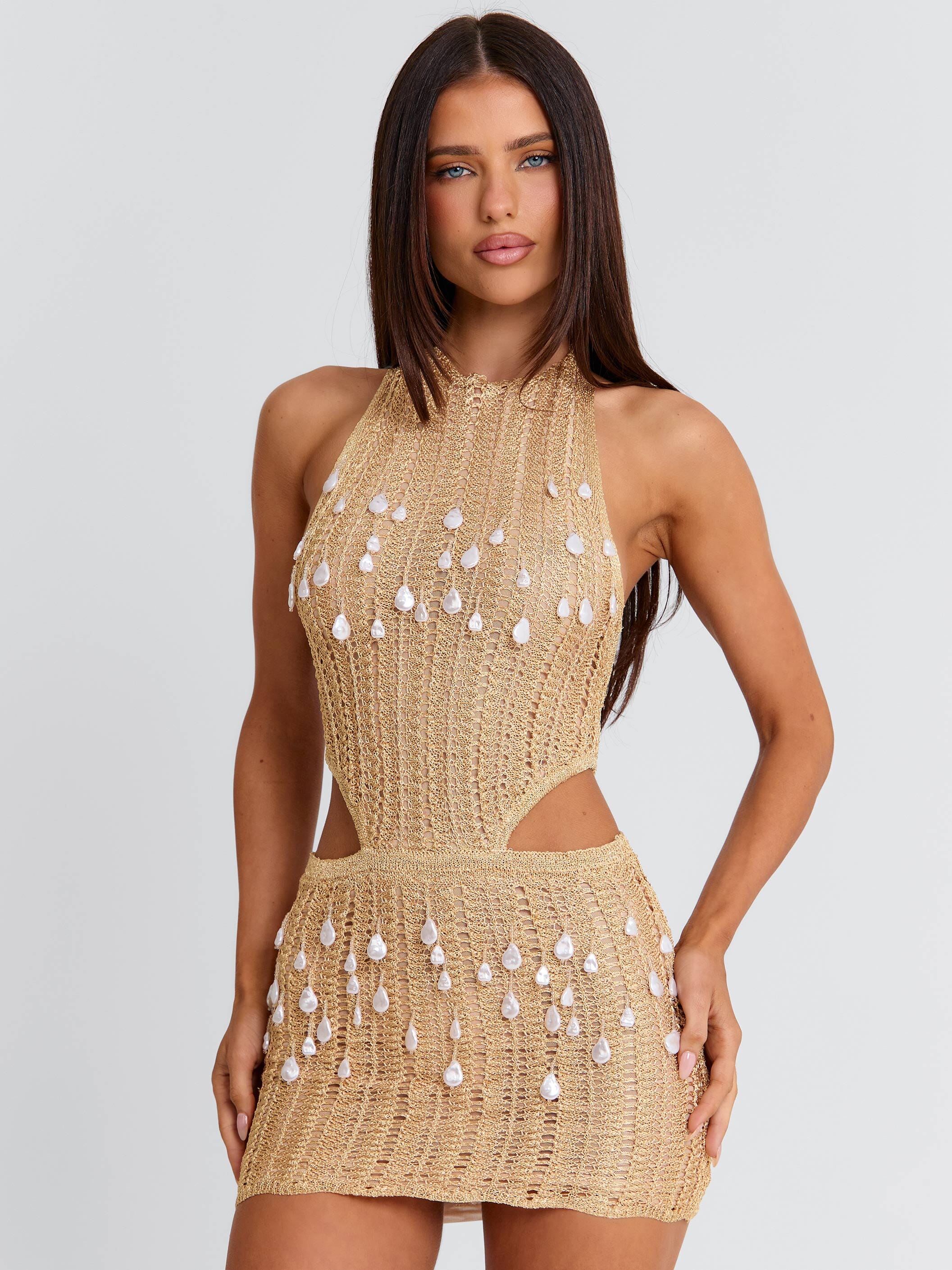 SURI MINI DRESS GOLD - Image 8