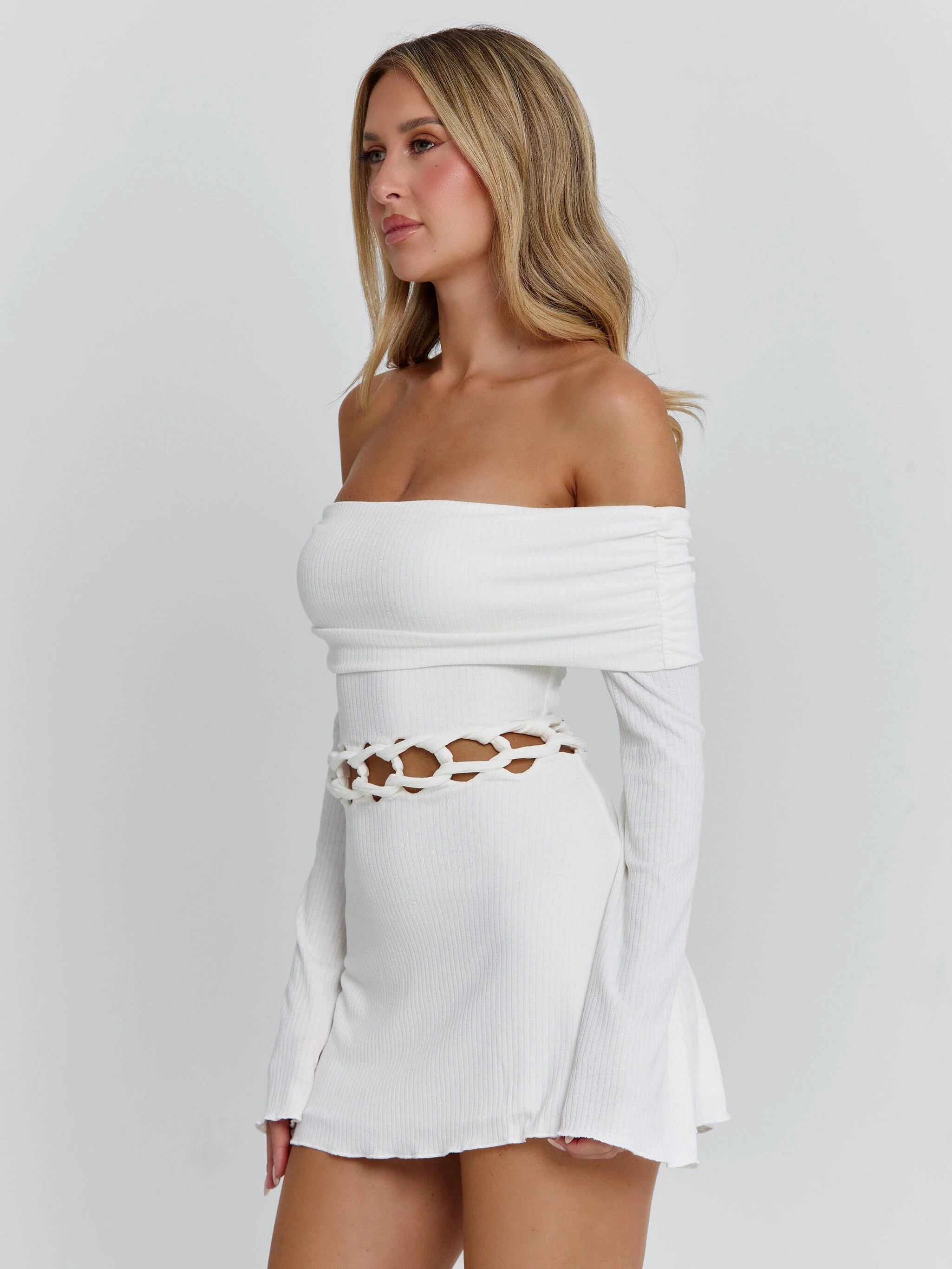 SYLVAINE MINI DRESS WHITE - Image 5