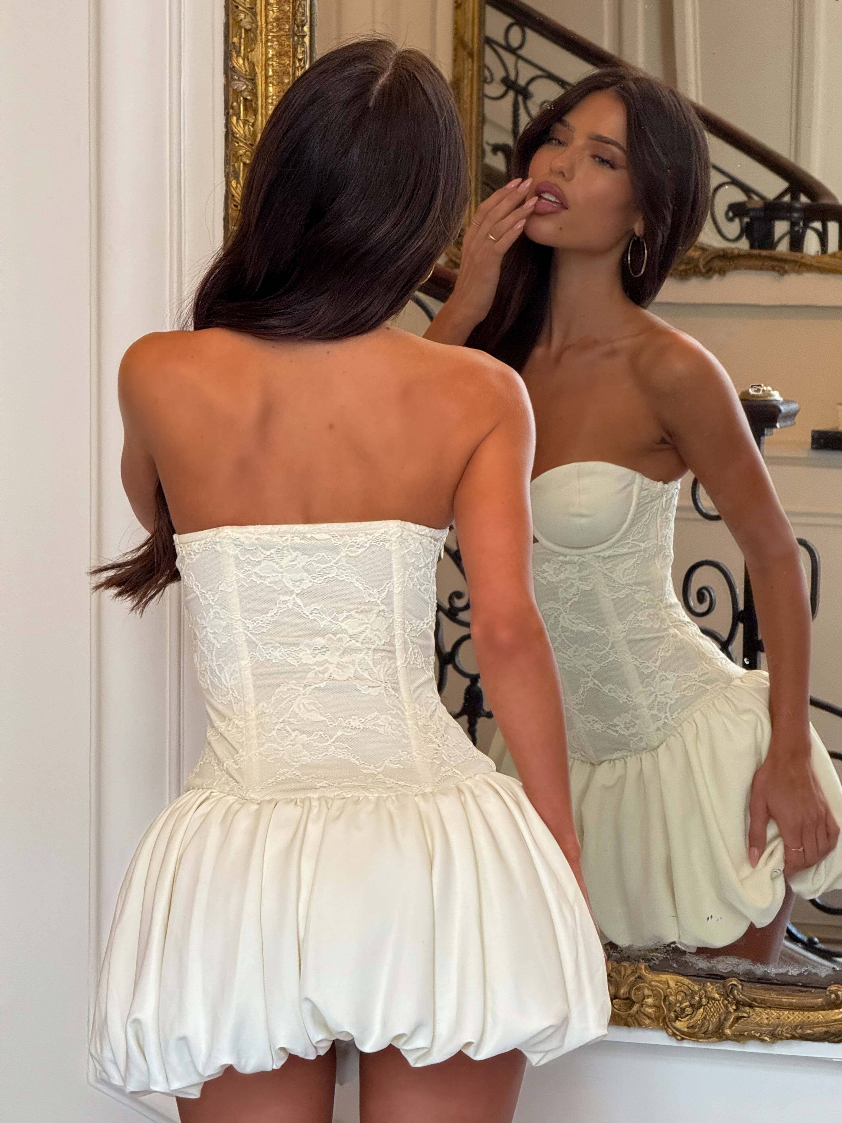 TILDA MINI DRESS IVORY - Image 4