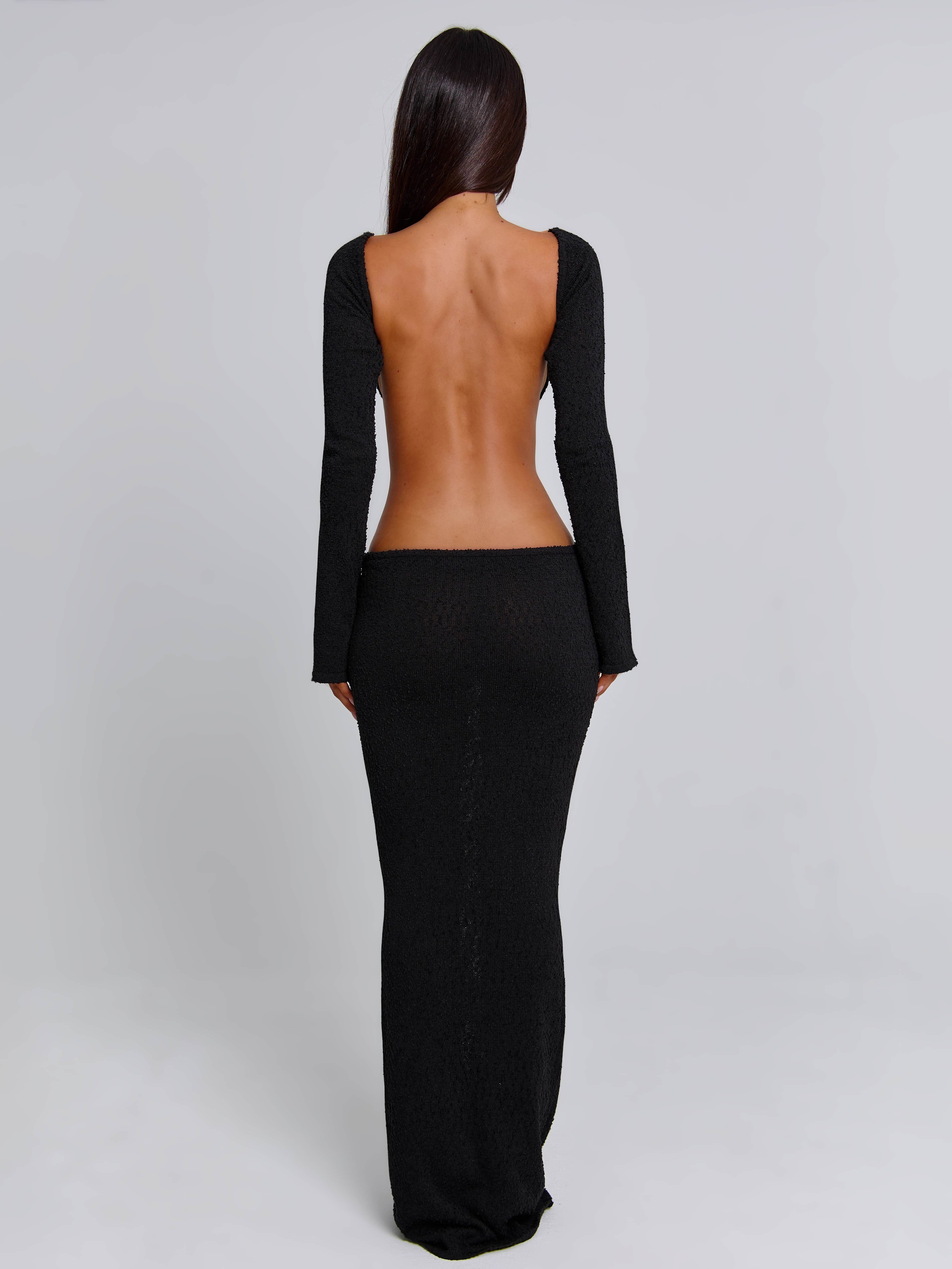 TOVA MAXI DRESS BLACK - Image 4