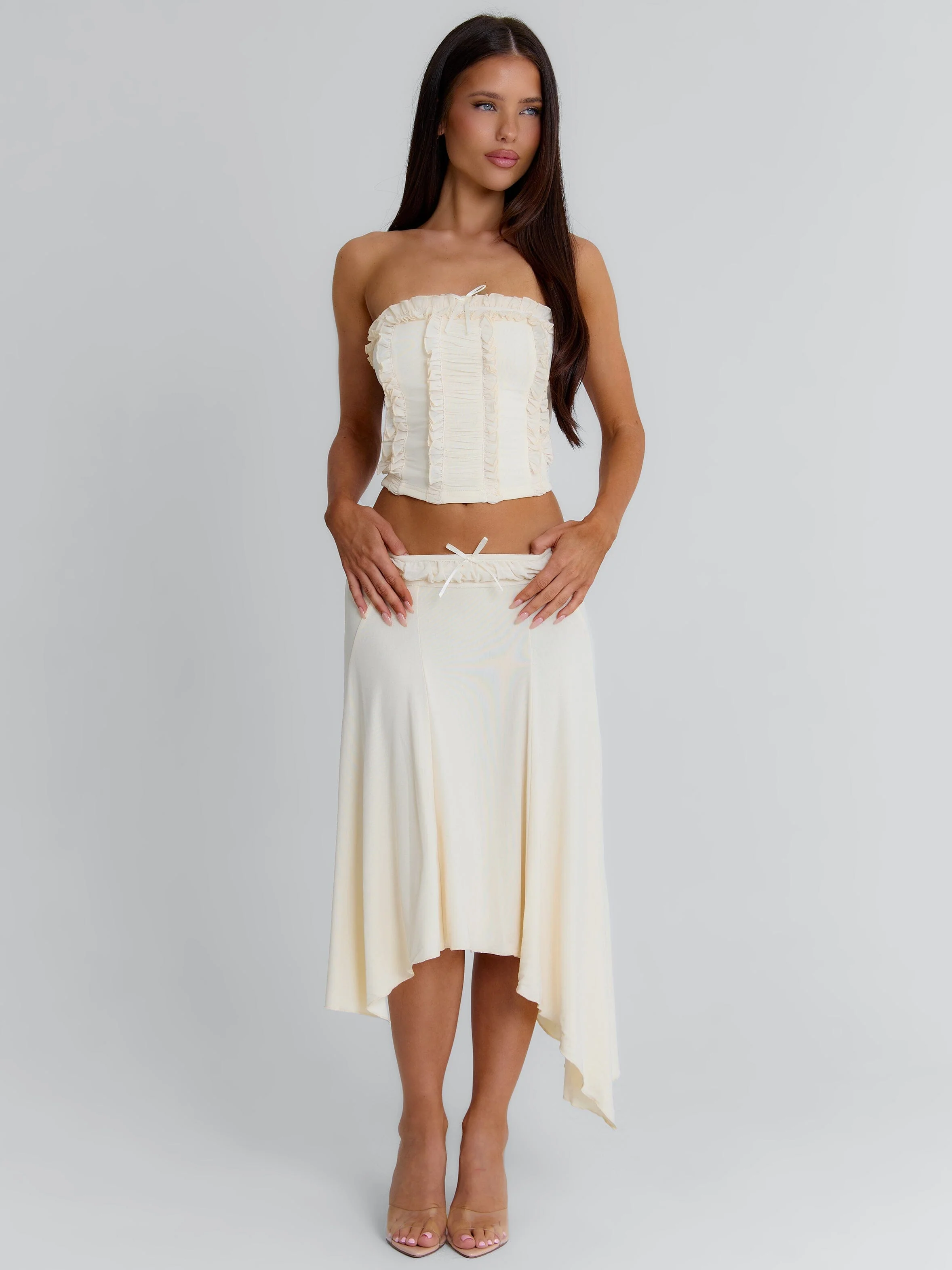 VAL MIDI SKIRT CREAM - Image 4