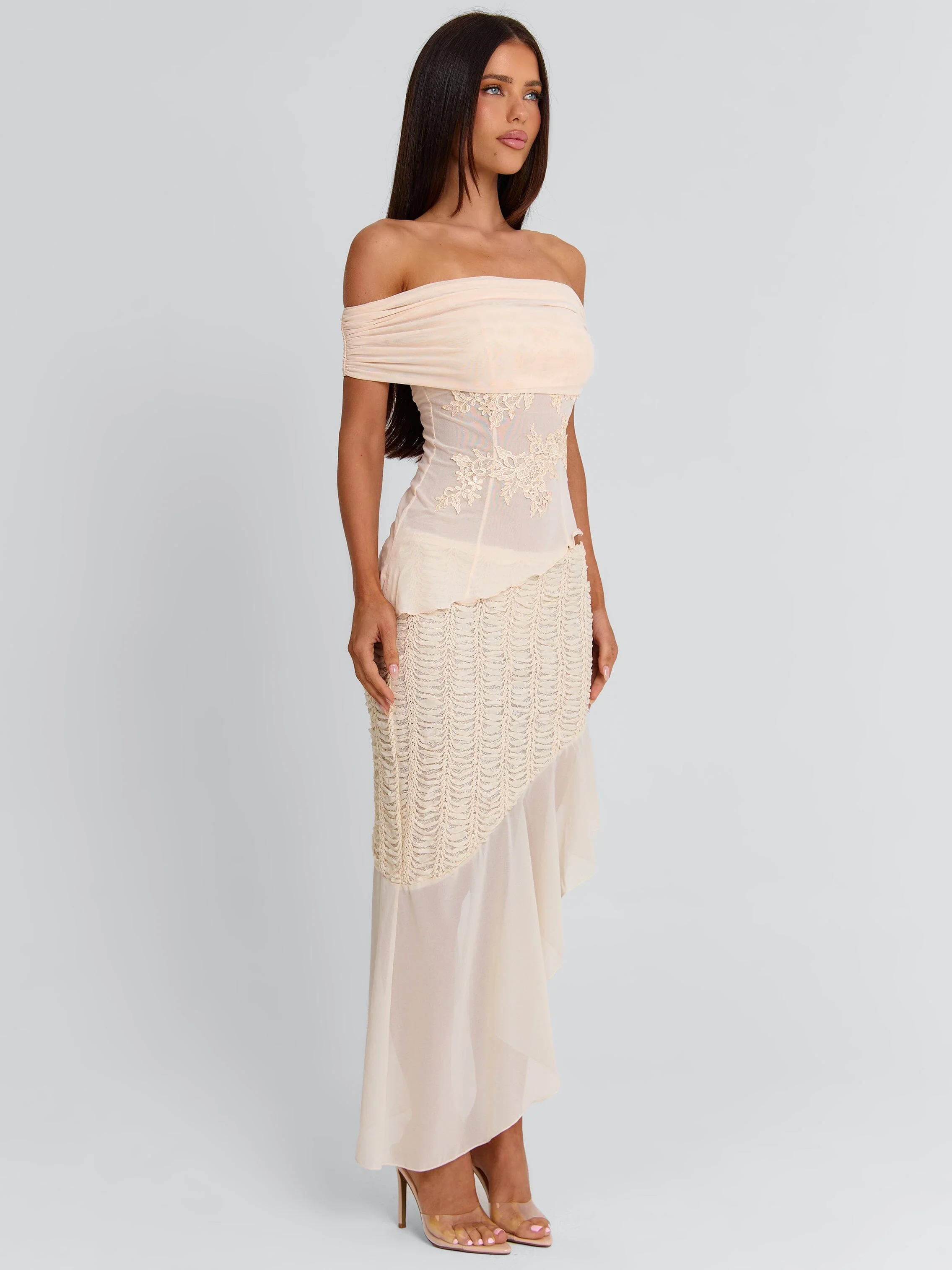 VICTOREA MIDI SKIRT CREAM - Image 6