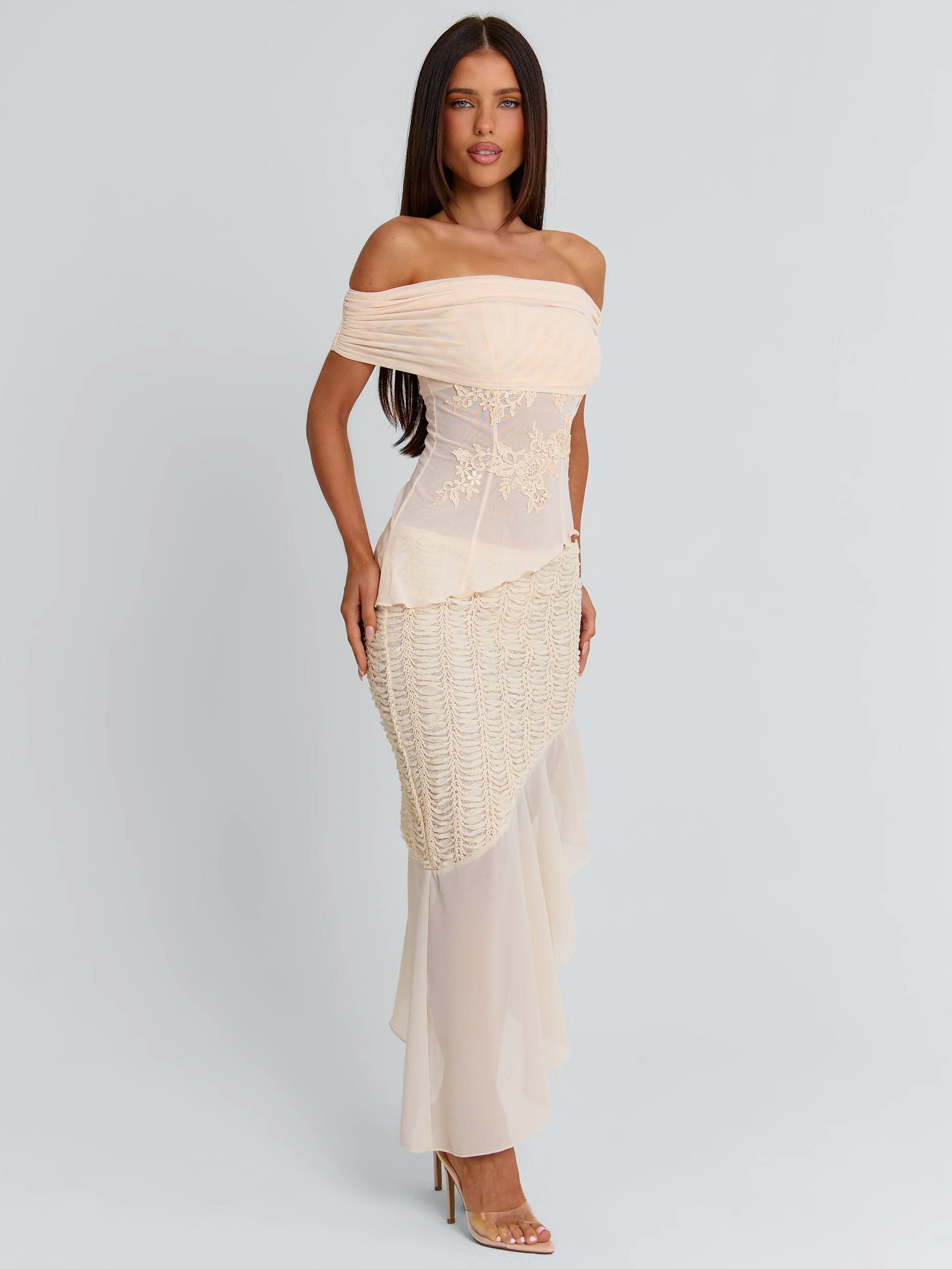 VICTOREA MIDI SKIRT CREAM - Image 7