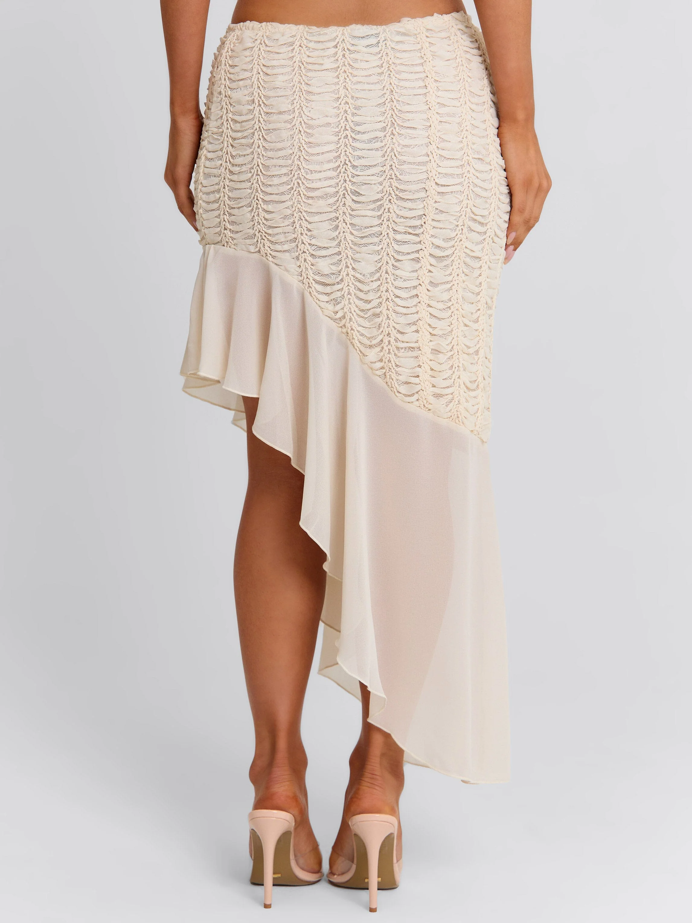 VICTOREA MIDI SKIRT CREAM - Image 8