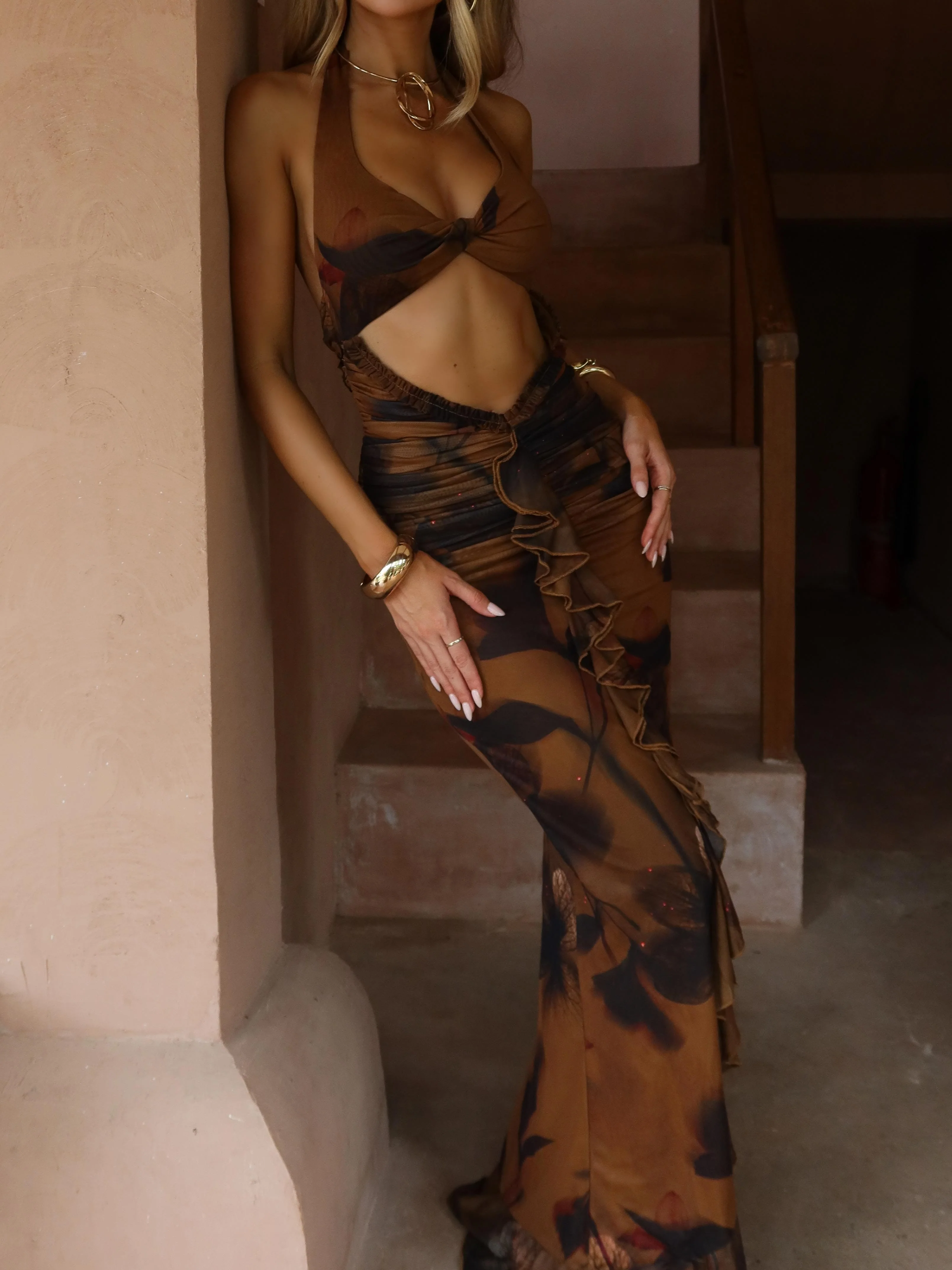 VIVIENE MAXI DRESS AMARA CINNAMON - Image 2