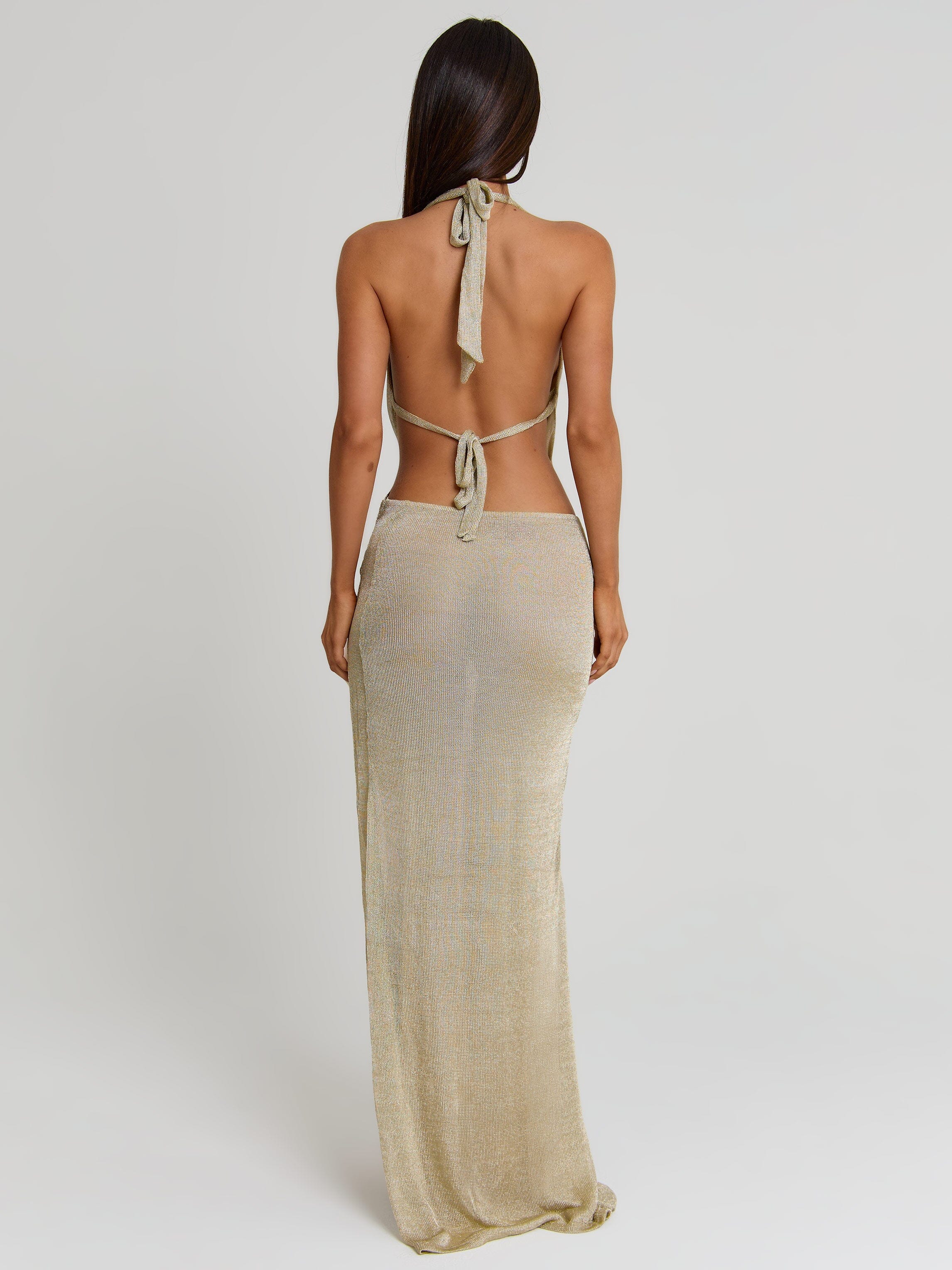YASMINA MAXI DRESS GOLD - Image 9