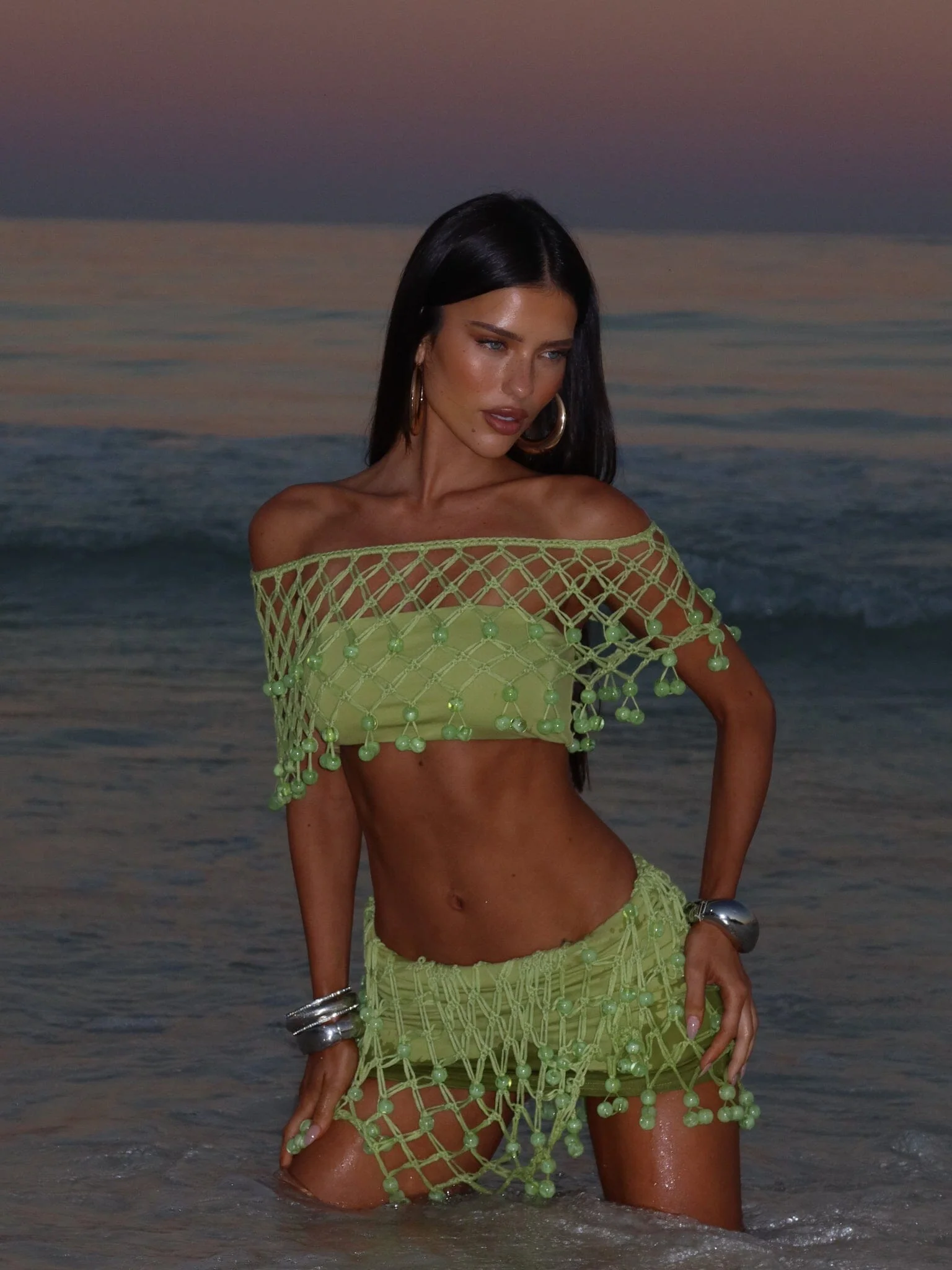 YVON MINI SKIRT GREEN - Image 2
