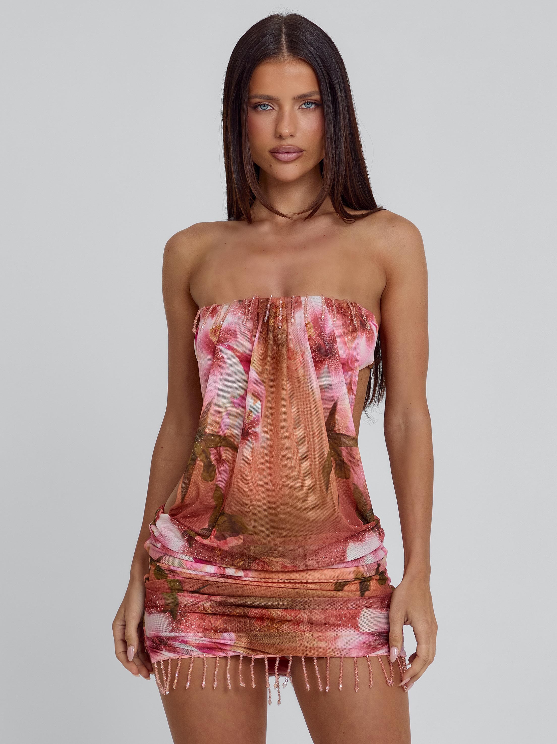 ZELINA MINI DRESS KINSEA PEACH - Image 6
