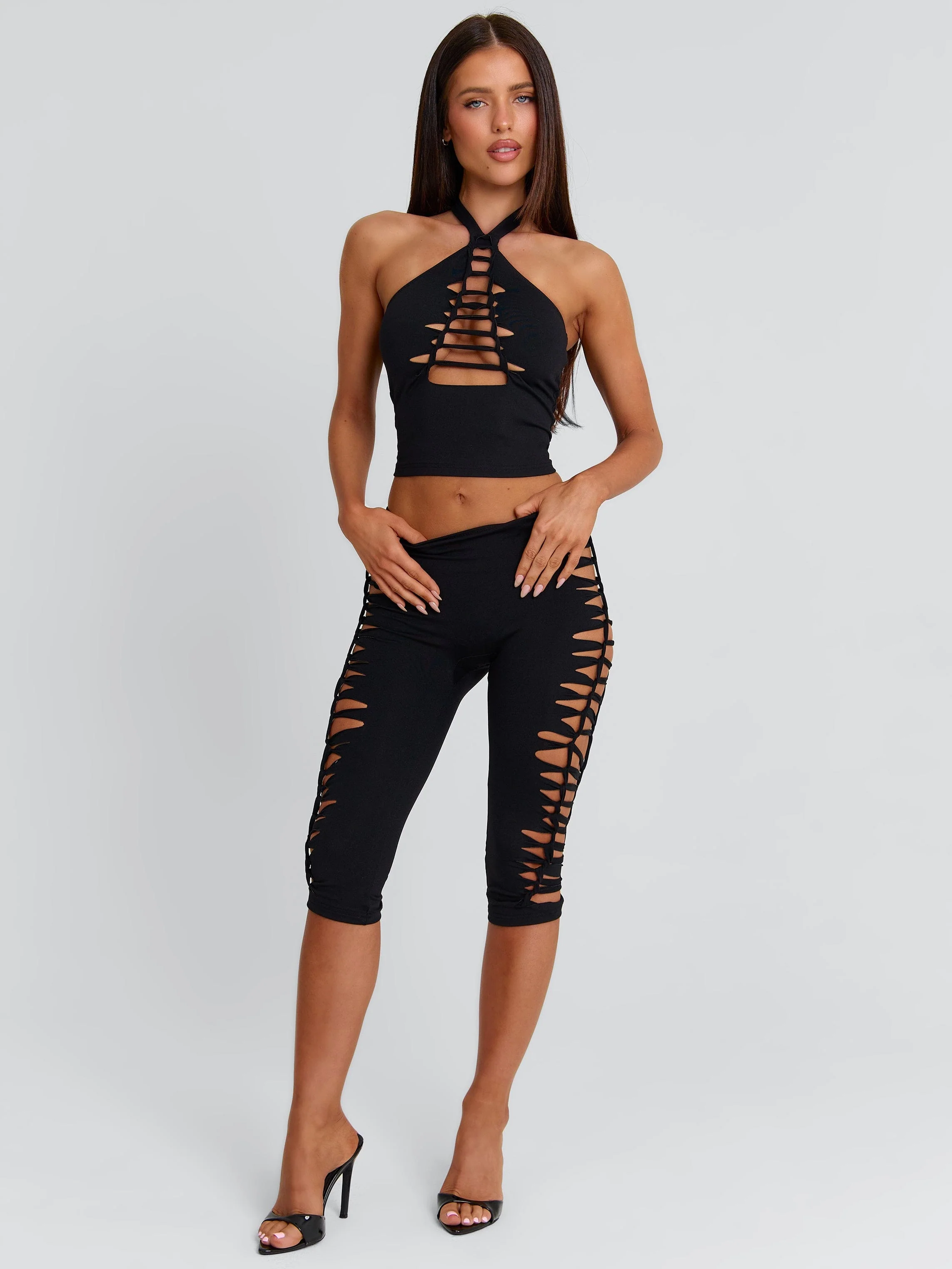 ZHERA CAPRI PANTS BLACK - Image 5